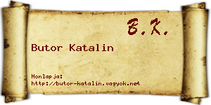 Butor Katalin névjegykártya